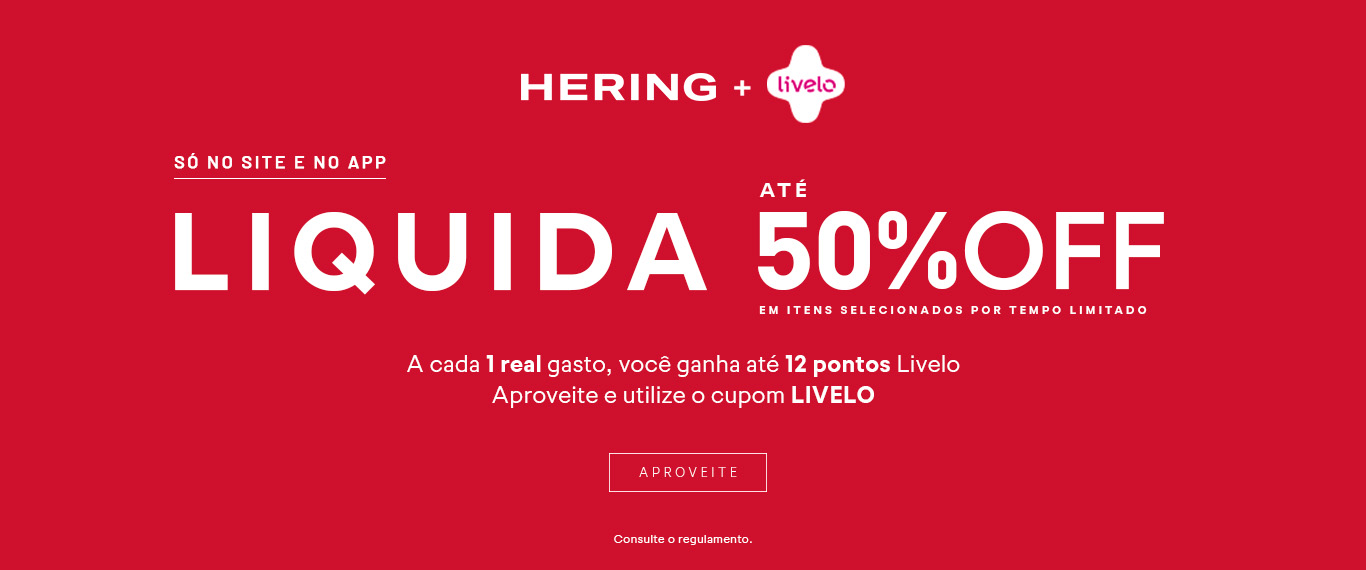 Livelo Oferece At Pontos Por Real Gasto Em Compras Na Hering