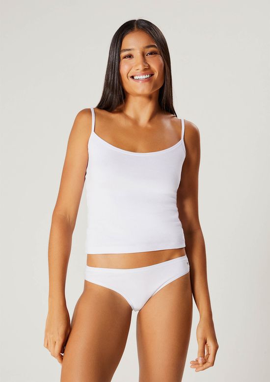 Foto do produto: Calcinha Tanga Em Algodão - Branco