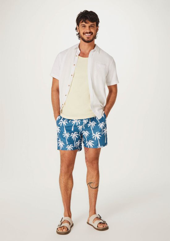 Foto do produto: Shorts Praia Masculino Estampado - Azul