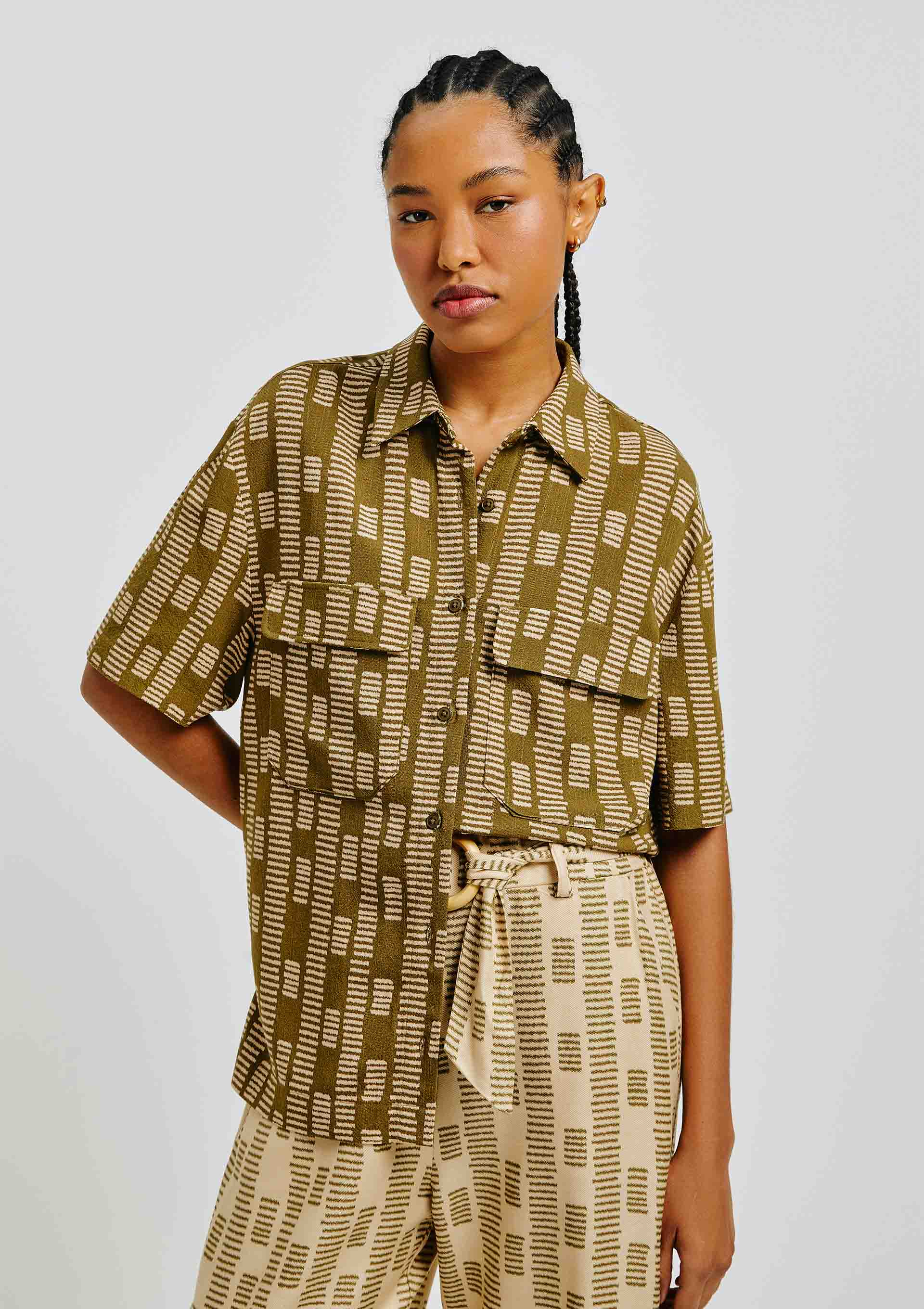 Viscolinho Blusa Florida Feminina Renner Viscolinho Vestido