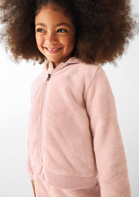 Foto do produto: Conjunto Infantil Unissex Toddler Em Fleece Com Aplique - Rosa