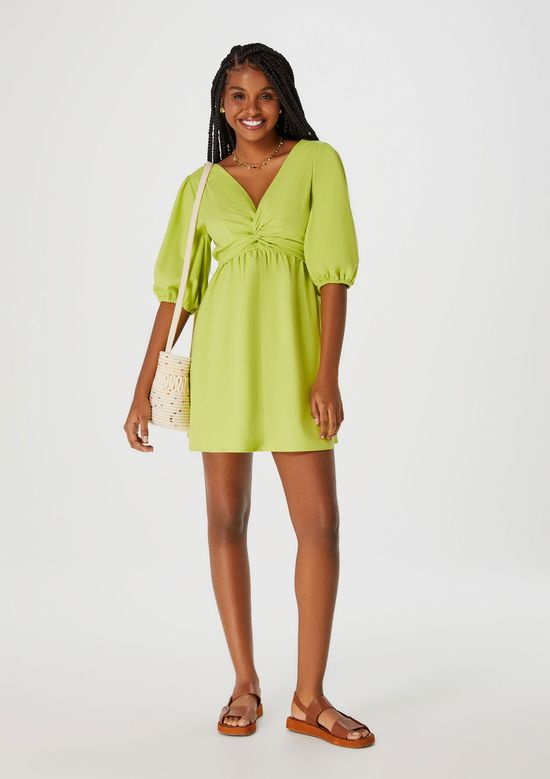 Foto do produto: Vestido Curto Manga 3/4 Bufante - Verde