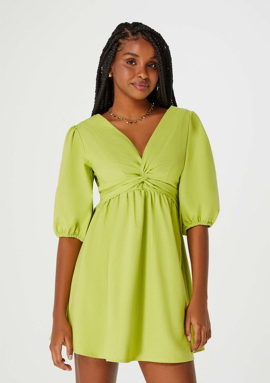 Foto do produto: Vestido Curto Manga 3/4 Bufante - Verde