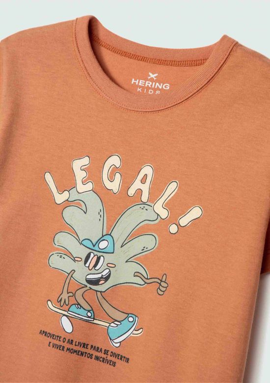 Foto do produto: Camiseta Infantil Menino Toddler Com Estampa - Marrom