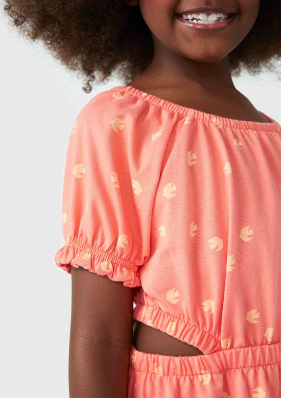 Foto do produto: Vestido Infantil Estampado - Laranja
