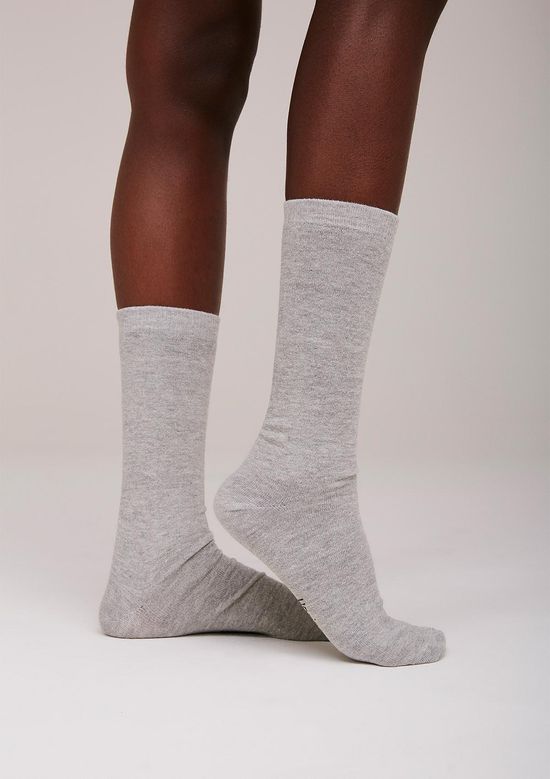 Foto do produto: Meia Básica Unissex Cano Alto - Cinza