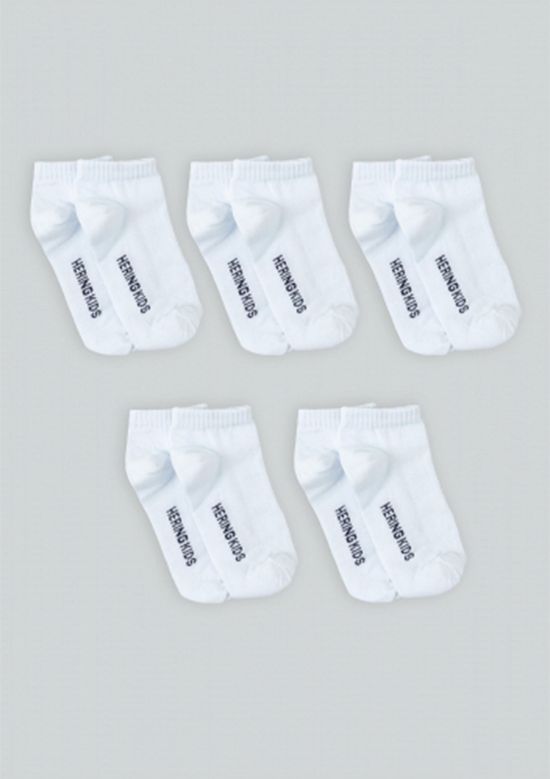 Foto do produto: Kit Com 5 Pares De Meia Infantil Unissex Cano Curto - Branco