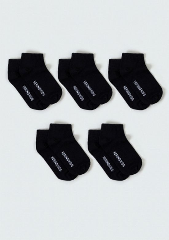 Foto do produto: Kit Com 5 Pares De Meia Infantil Unissex Cano Curto - Preto