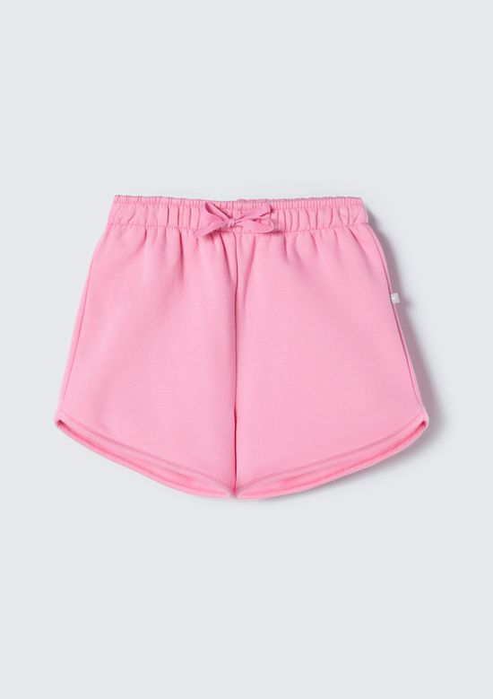 Foto do produto: Shorts Básico Infantil Menina Em Moletinho - Rosa