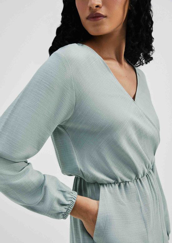 Foto do produto: Macacão Longo Feminino Transpassado - Verde