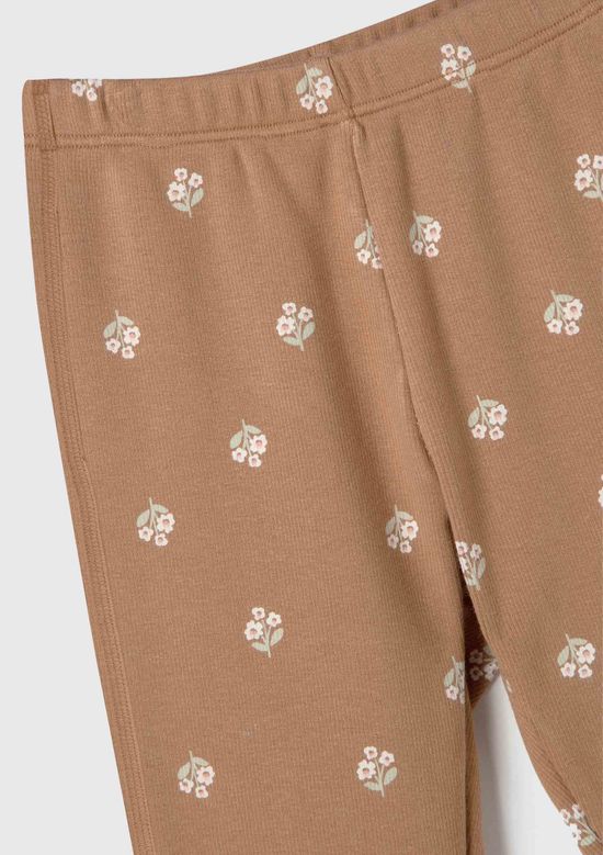 Foto do produto: Calça Legging Infantil Menina Toddler Estampada - Marrom