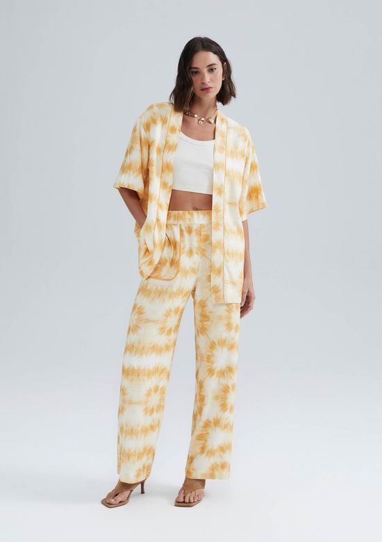 Foto do produto: Kimono Feminino Estampado - Amarelo