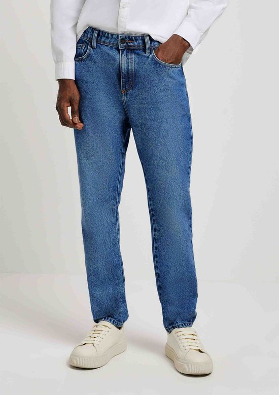 Foto do produto: Calça Jeans Masculina Reta Com Elastano - Azul