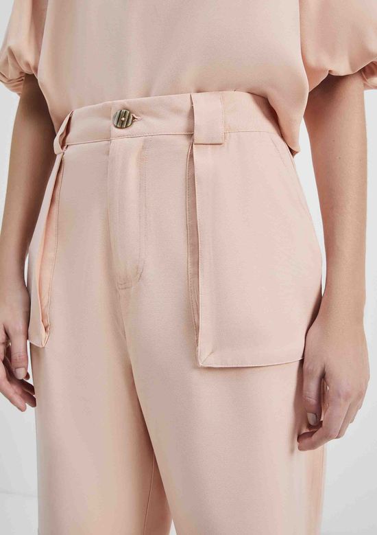 Foto do produto: Calça Feminina Reta Em Peach Touch - Rosa