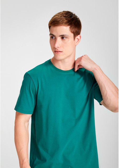 Camiseta Básica Unissex Mangas Curtas World - Verde Água