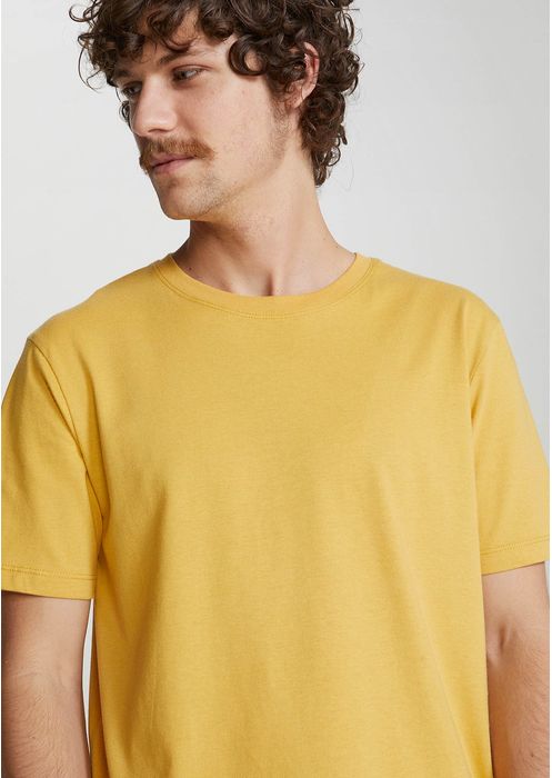 Camiseta Básica Unissex Mangas Curtas World - Amarelo