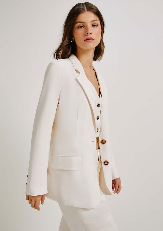 Foto do produto: Blazer Feminino Em Viscose - Off white