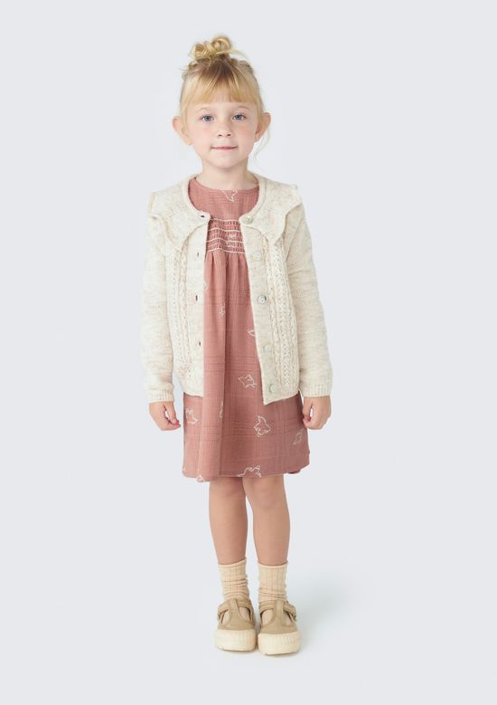 Foto do produto: Cardigan Infantil Menina Toddler Em Tricô - Bege