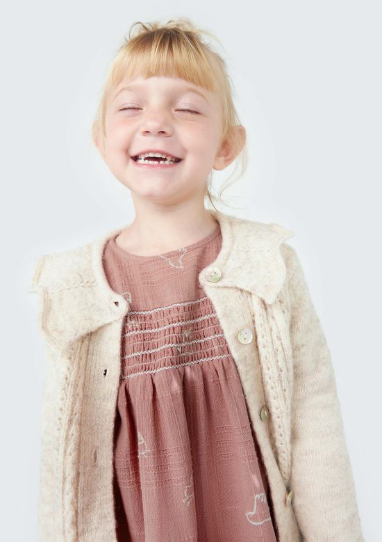 Foto do produto: Cardigan Infantil Menina Toddler Em Tricô - Bege