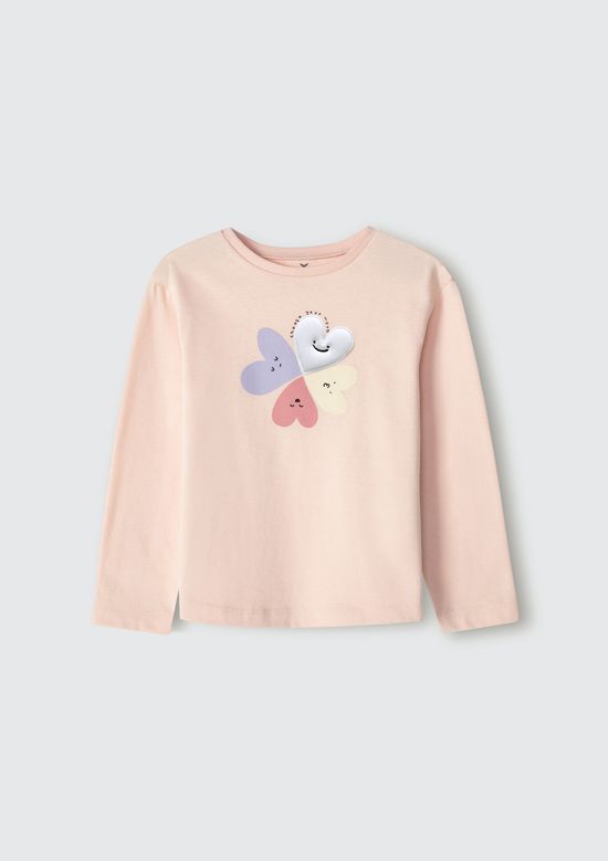 Foto do produto: Blusa Infantil Menina Toddler Com Aplique - Rosa