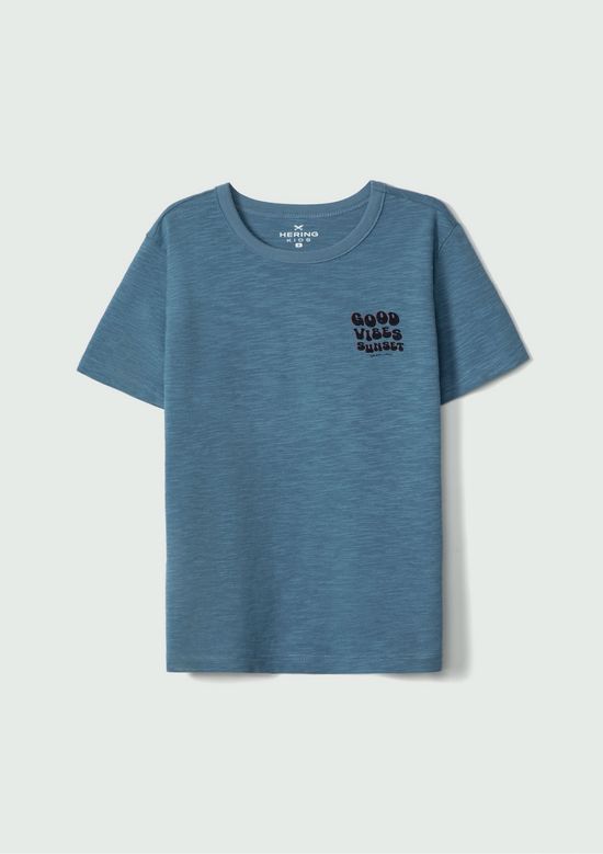 Foto do produto: Camiseta Infantil Menino Estampada Flamê - Azul