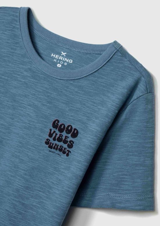 Foto do produto: Camiseta Infantil Menino Estampada Flamê - Azul