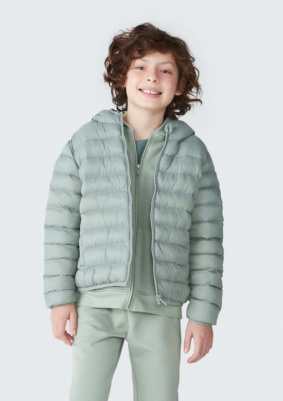 Foto do produto: Jaqueta Puffer Infantil Unissex Com Capuz - Verde