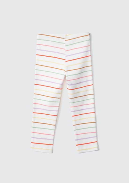 Foto do produto: Calça Legging Infantil Menina Toddler Listrada - Off white