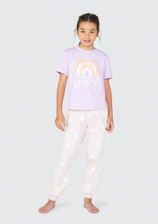 Foto do produto: Pijama Infantil Menina Regular Com Estampa - Roxo