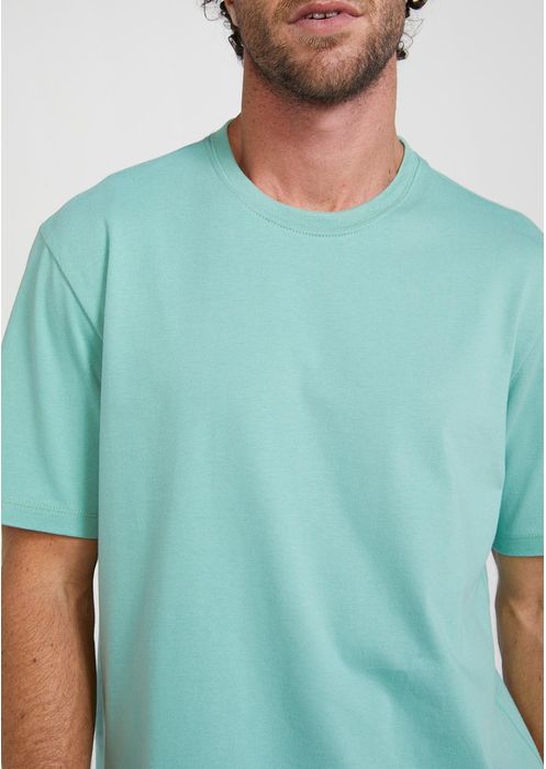 Camiseta Básica Masculina Super Cotton - Verde Médio