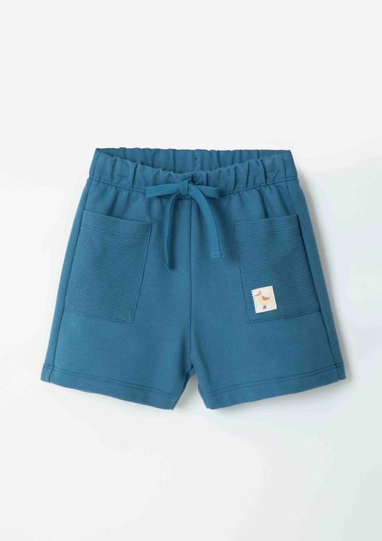 Foto do produto: Shorts Infantil Menino Toddler Em Moletinho - Azul