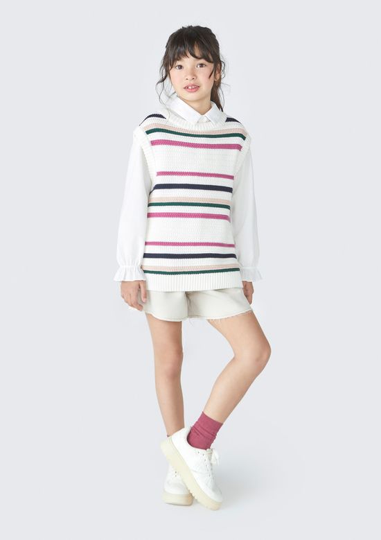 Foto do produto: Colete Infantil Menina Em Tricô - Off white