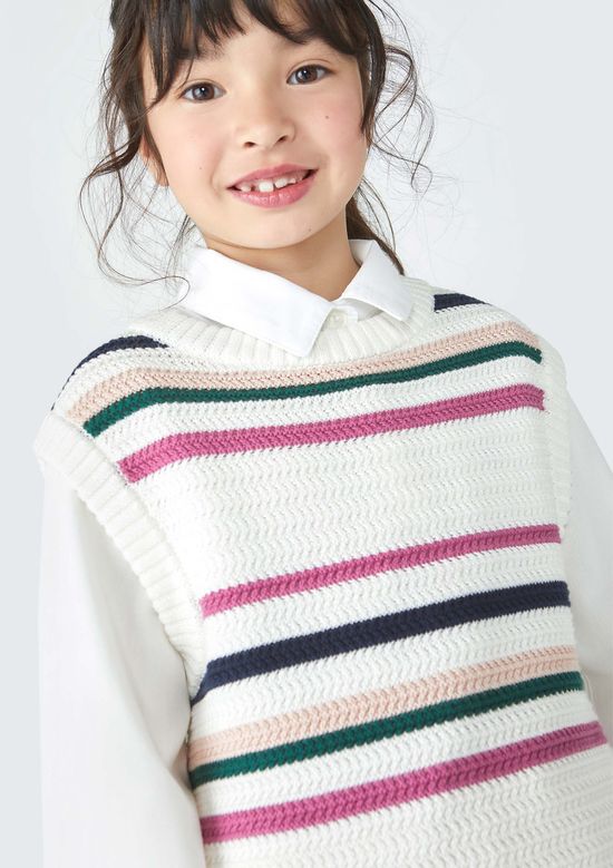 Foto do produto: Colete Infantil Menina Em Tricô - Off white