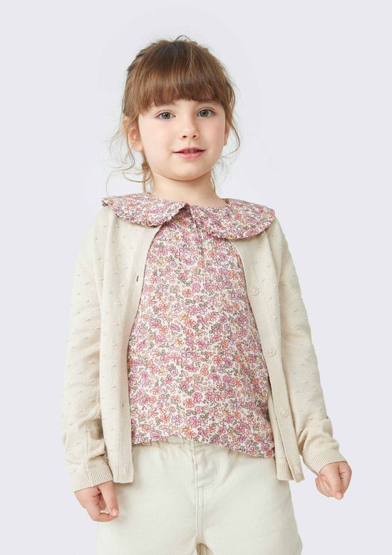 Foto do produto: Cardigan Infantil Menina Toddler Em Tricô - Bege