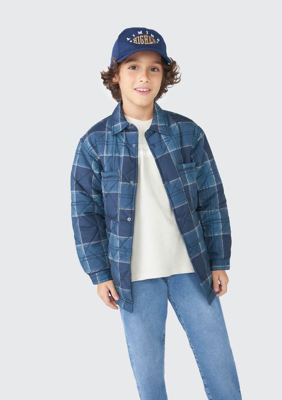 Foto do produto: Jaqueta Infantil Menino Em Xadrez - Azul