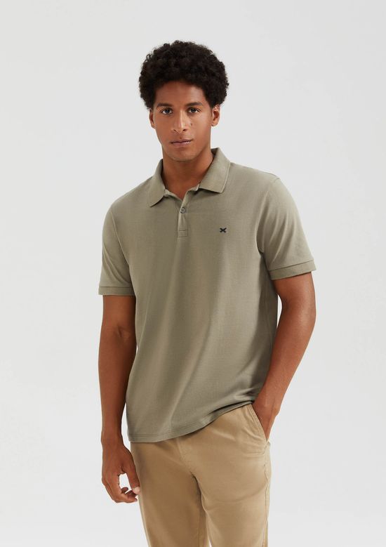 Foto do produto: Camisa Polo Básica Masculina Super Cotton Com Bordado - Verde