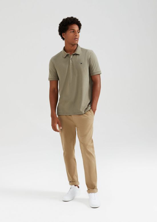 Foto do produto: Camisa Polo Básica Masculina Super Cotton Com Bordado - Verde