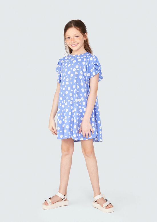 Foto do produto: Vestido Infantil Estampado - Azul