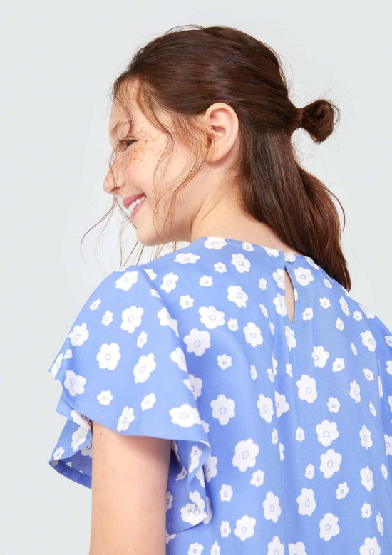 Foto do produto: Vestido Infantil Estampado - Azul