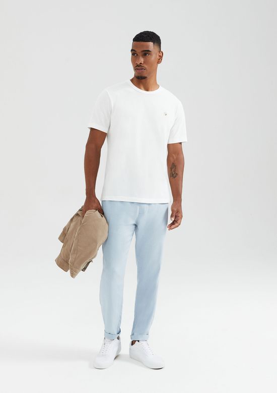 Foto do produto: Camiseta Masculina Manga Curta Com Estampa - Off white