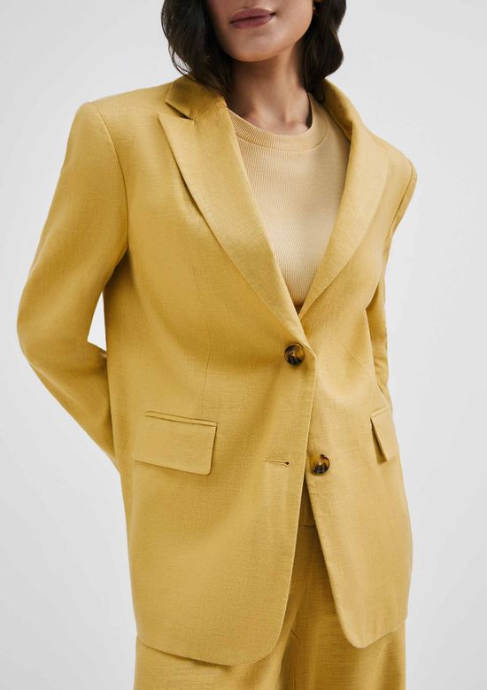 Foto do produto: Blazer Feminino Em Viscolinho - Amarelo