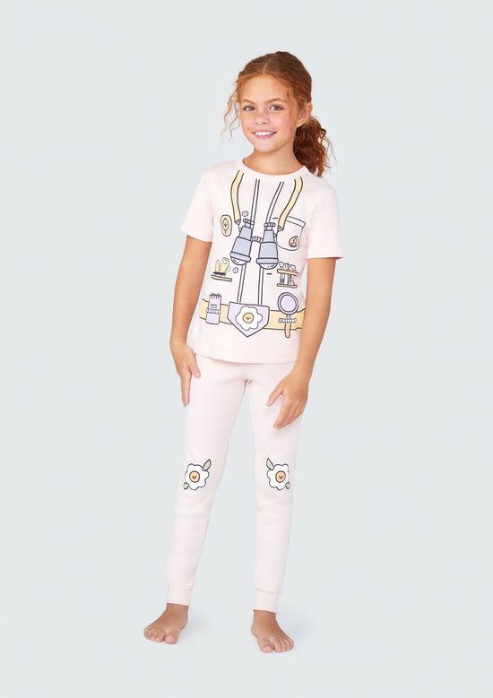 Foto do produto: Pijama Longo Infantil Menina Com Estampa - Rosa