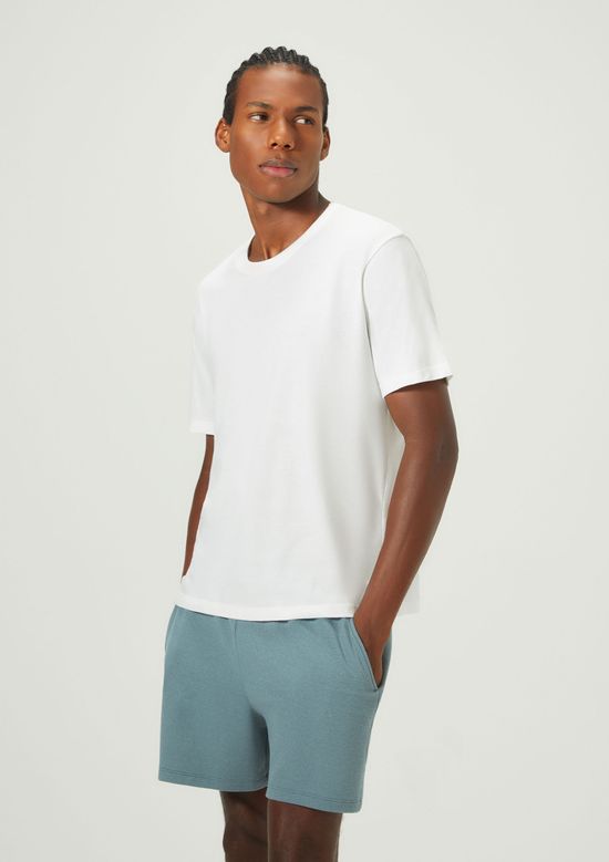 Foto do produto: Pijama Curto Masculino Comfort Em Malha Thermal - Off white