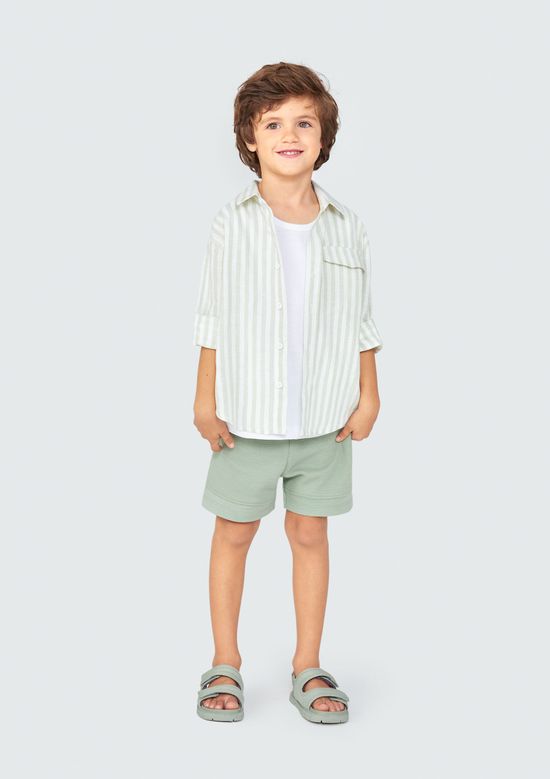 Foto do produto: Camisa Infantil Menino Toddler Listrada - Verde
