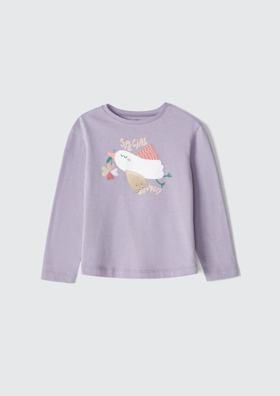 Foto do produto: Blusa Infantil Menina Toddler Com Aplique - Roxo