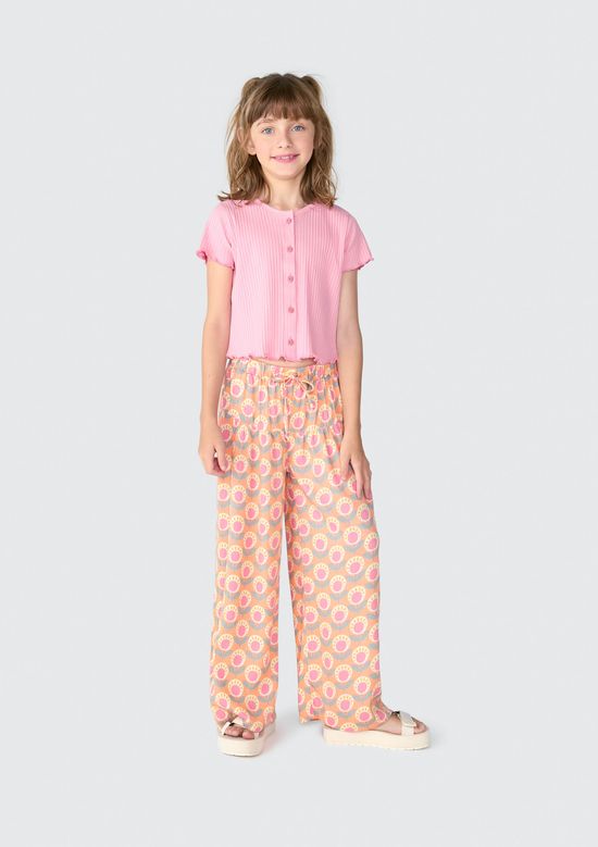 Foto do produto: Calça Infantil Menina Wide Leg - Rosa