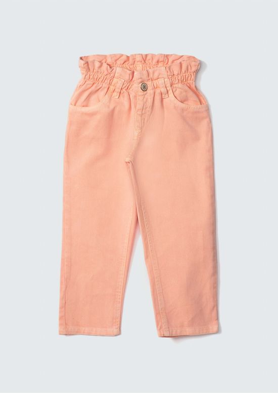 Foto do produto: Calça Menina Toddler Em Sarja Clochard - Laranja