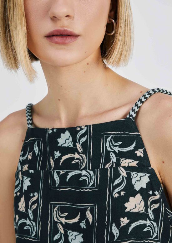Foto do produto: Vestido Longo Estampado Alças Finas - Verde