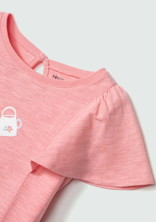 Foto do produto: Blusa Infantil Menina Toddler Com Babado - Rosa