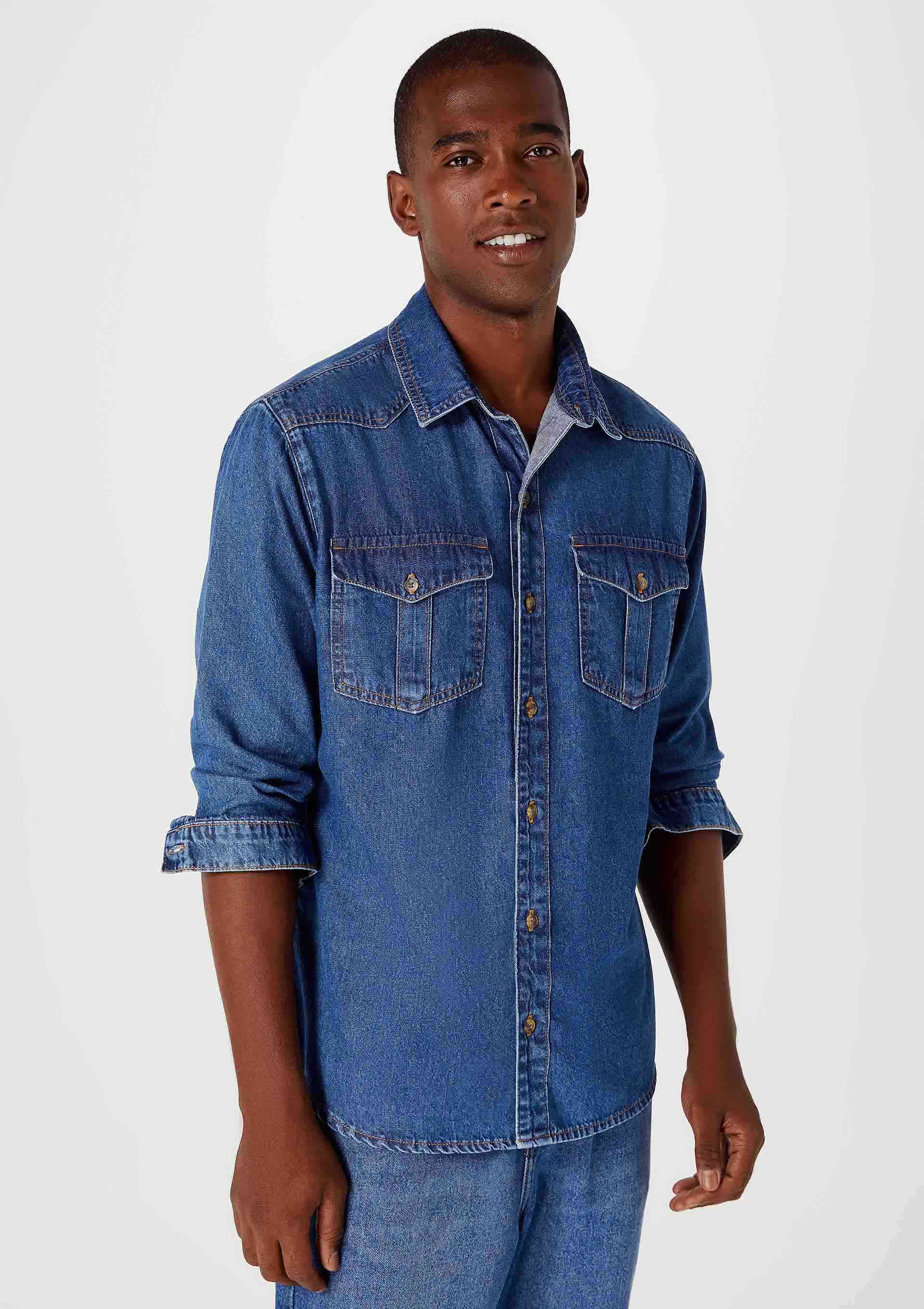 Renner camisa orders jeans masculina